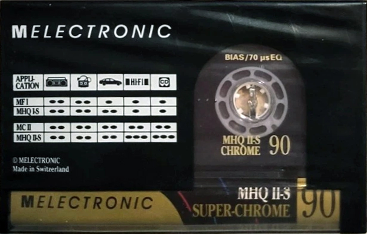 Compact Cassette Melectronic MHQ II-S 90 Type II Chrome 1993 Switzerland