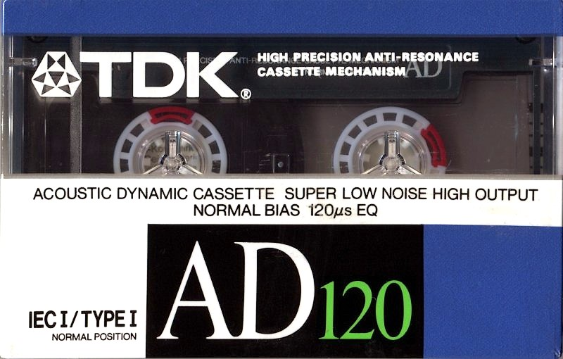 Compact Cassette TDK AD 120 Type I Normal 1988 Australia, Europe