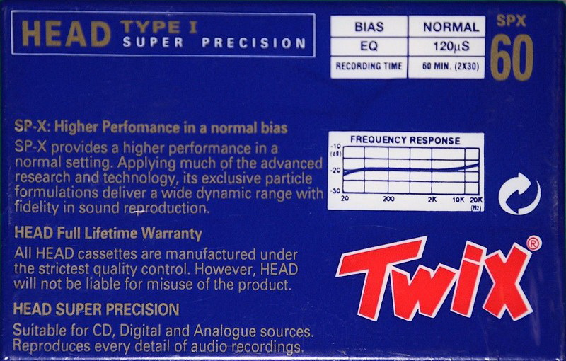 Compact Cassette Twix SPX 60 Type I Normal Unknown Country