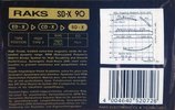 Compact Cassette RAKS SD-X 90 Type II Chrome 1990 Europe