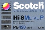 Video8, Hi8, Digital8 Scotch 120 "Metal-P" Type IV Metal 1991 North America
