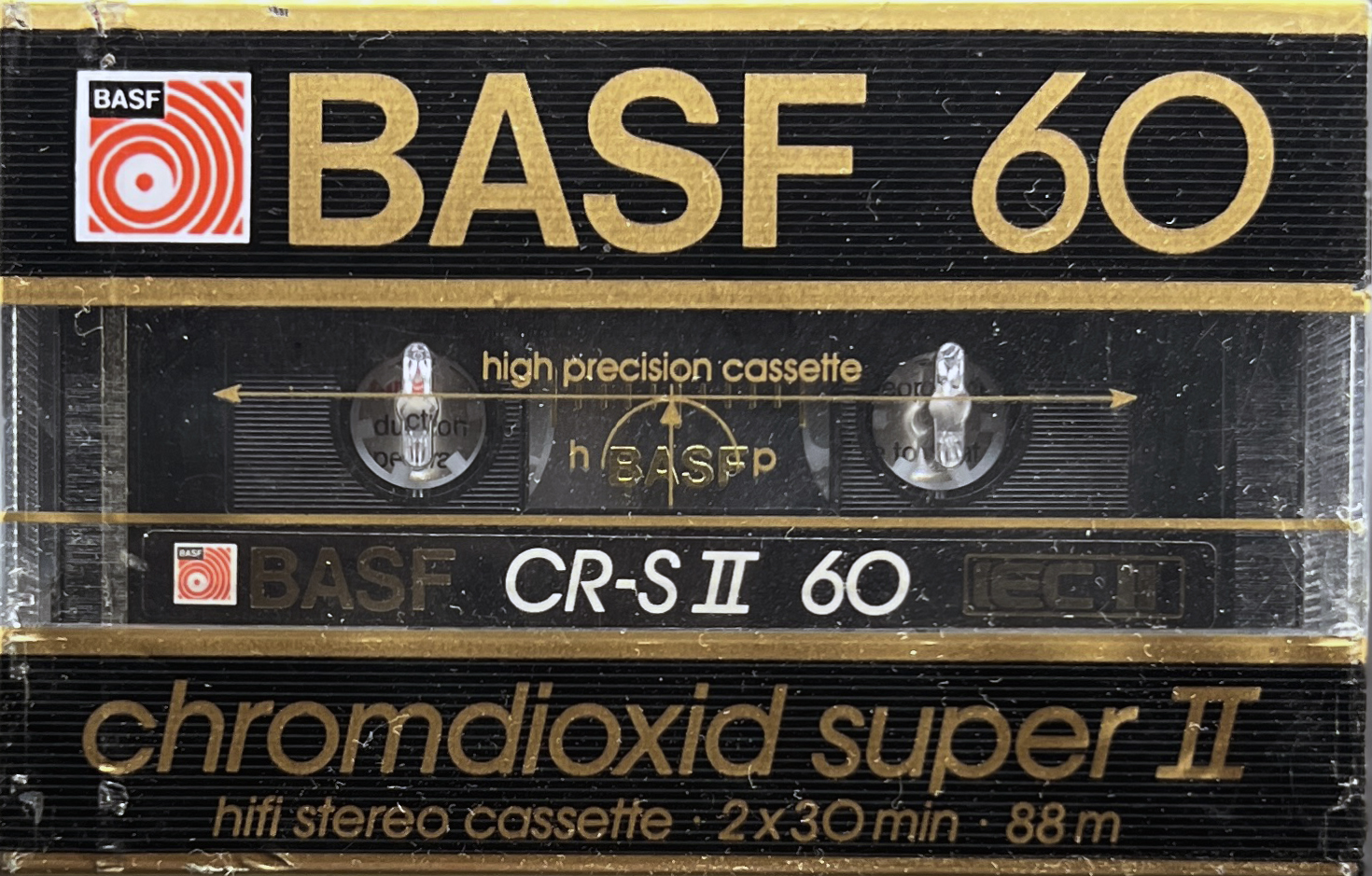 Compact Cassette BASF Chromdioxid Super II 60 Type II Chrome 1985 Europe