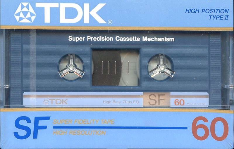 Compact Cassette TDK SF 60 "SF-60" Type II Chrome 1985 Japan