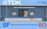 Compact Cassette TDK SF 60 "SF-60" Type II Chrome 1985 Japan