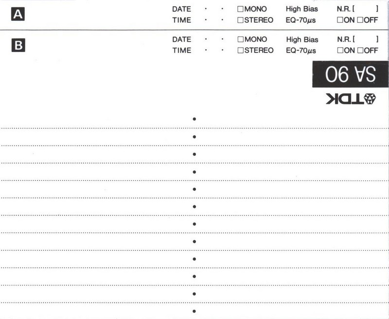 Compact Cassette: TDK  - SA 90