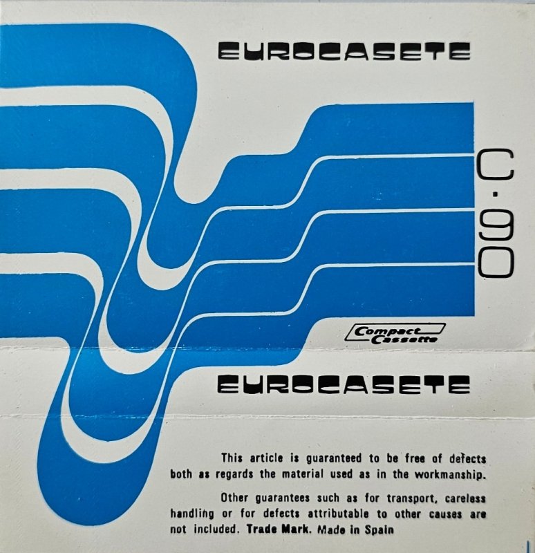 Compact Cassette Eurocasete 90 Type I Normal 1977 Spain