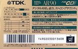 Compact Cassette TDK AR 90 "AR-90M" Type I Normal 1990 Japan