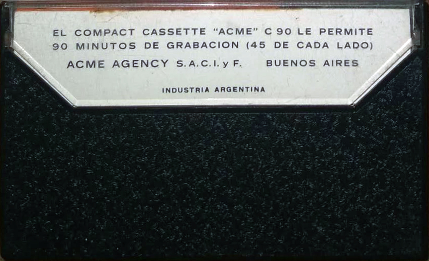 Compact Cassette Acme 90 Type I Normal Latin America