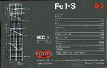 Compact Cassette Sonovox Fe I-S 90 "Superferro I" Type I Normal 1983 Portugal