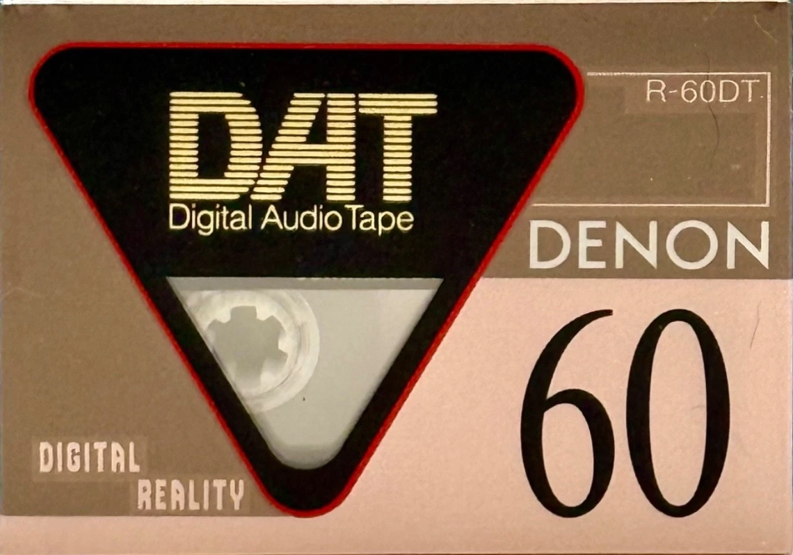 Digital Audio Tape Denon 60 "R-60DT W" Type IV Metal 1993 North America