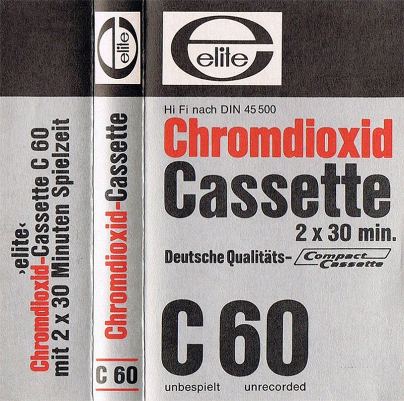 Compact Cassette Elite 60 Type II Chrome 1976 Europe