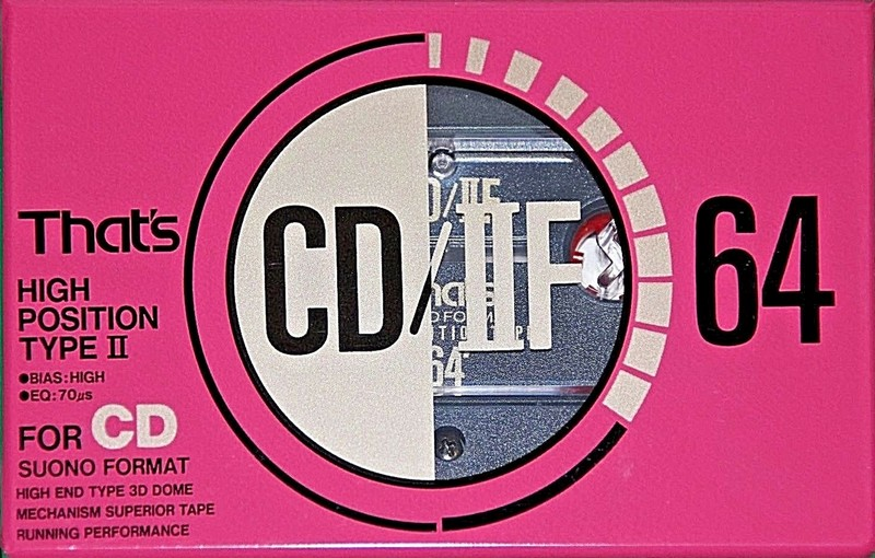 Compact Cassette Thats CD-IIF 64 Type II Chrome 1991 Japan