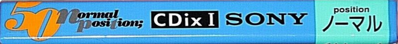 Compact Cassette Sony CDix I 50 "C-50CDX1b" Type I Normal 1994 Japan