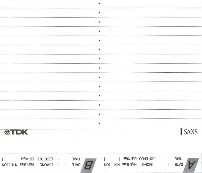 Compact Cassette TDK SA-XS 100 "SA-XS100EB" Type II Chrome 1995 Europe