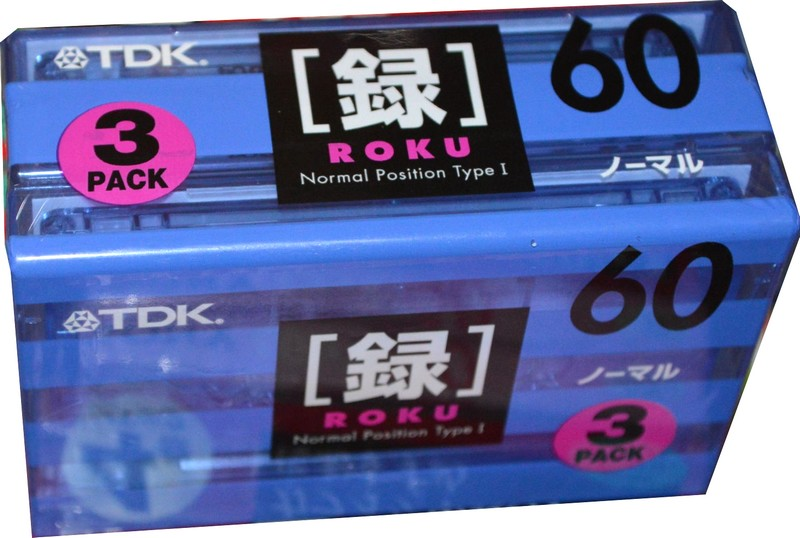 3 pack TDK Roku 60 "RK-60X3" Type I Normal 2000 Japan