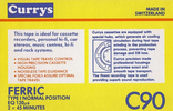 Compact Cassette Currys 90 Type I Normal Switzerland