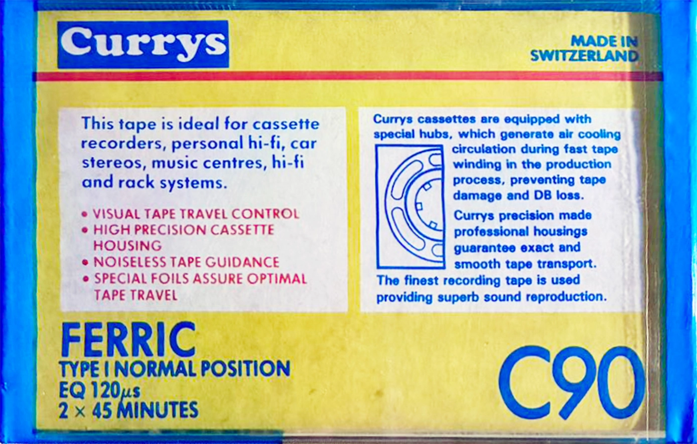 Compact Cassette Currys 90 Type I Normal UK