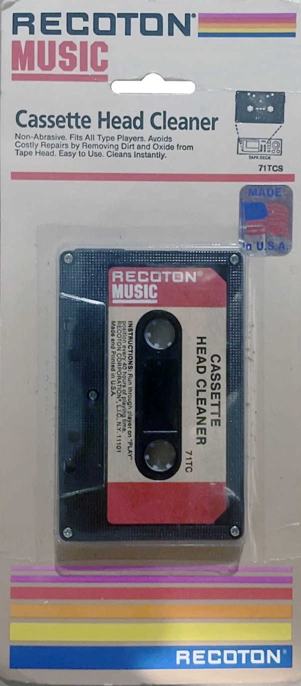 Blister Recoton "71TCS" Cleaning Cassette 1985 North America