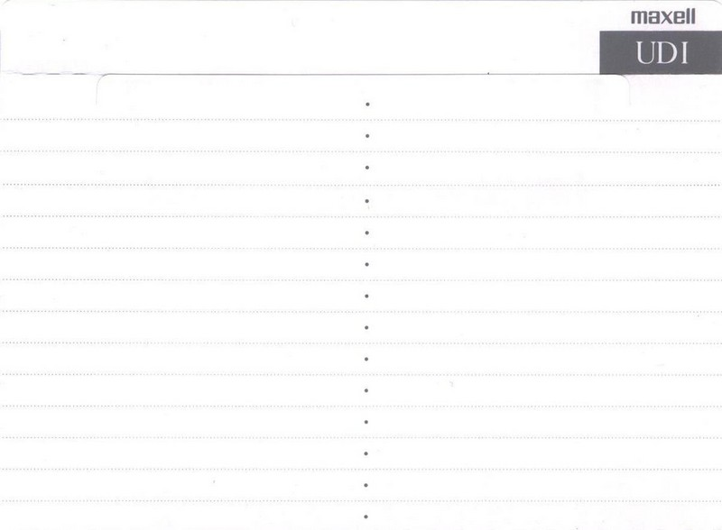 Compact Cassette Maxell UDI / UD1 54 "UD1-54(F)" Type I Normal 1992 Japan