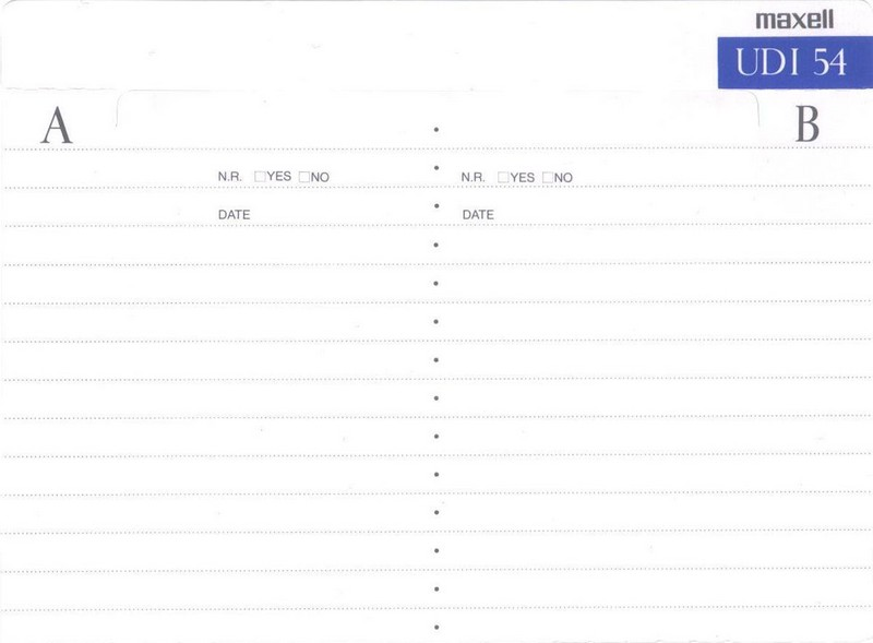 Compact Cassette: Maxell / Hitachi Maxell - UDI 54
