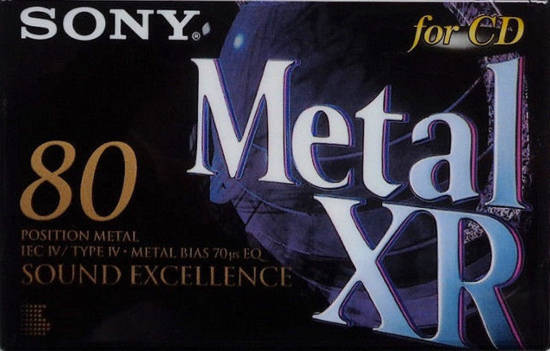 Compact Cassette Sony Metal-XR 80 Type IV Metal 1996 Europe