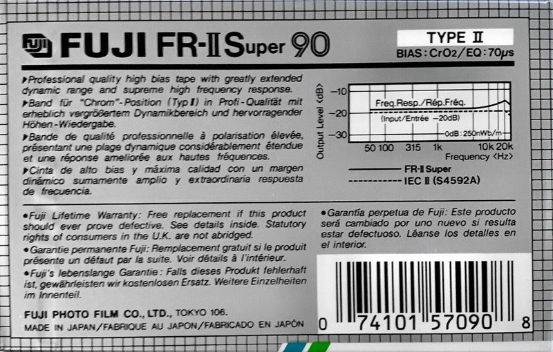 Compact Cassette: FUJI Fuji - FR-II Super 90