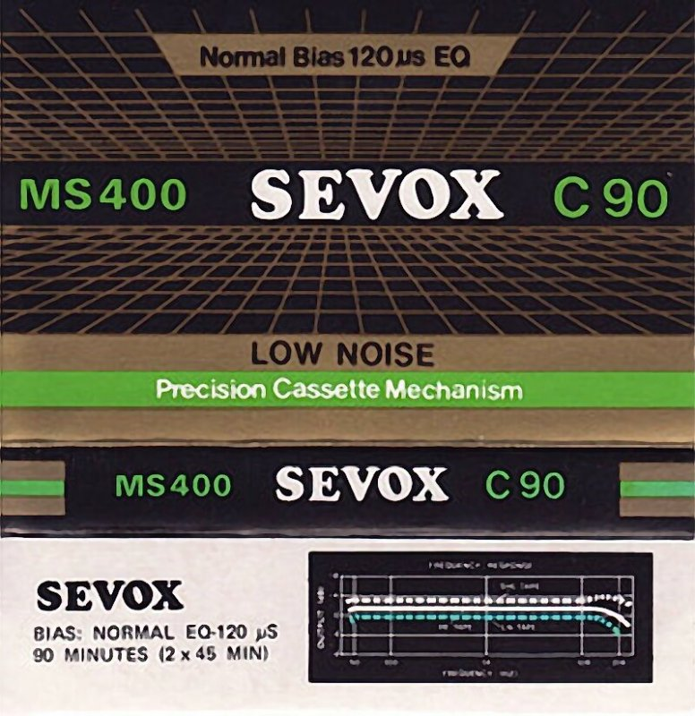 Compact Cassette Sevox 90 Type I Normal Hong Kong