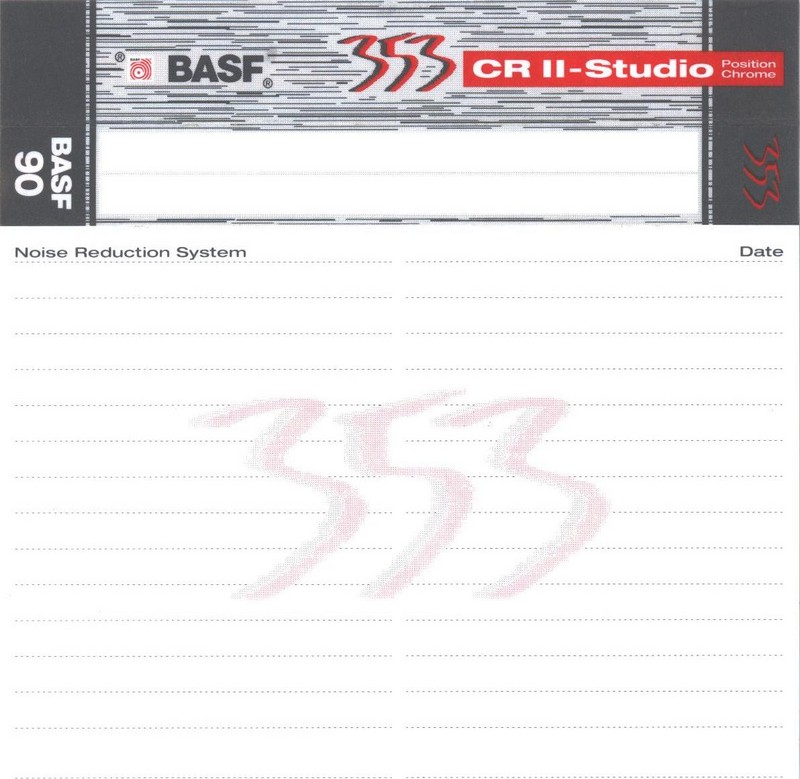 Compact Cassette: BASF  - CR II-Studio 90