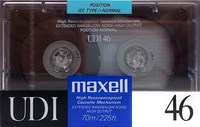 Compact Cassette Maxell UDI / UD1 46 Type I Normal 1988 USA
