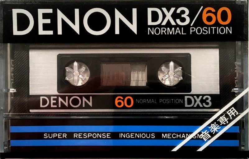 Compact Cassette Denon DX3 60 Type I Normal 1981 Japan