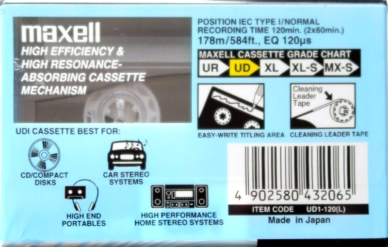 Compact Cassette: Maxell / Hitachi Maxell - UDI 120