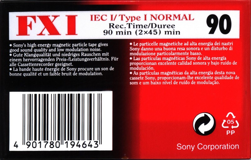 Compact Cassette: Sony  - FX 90