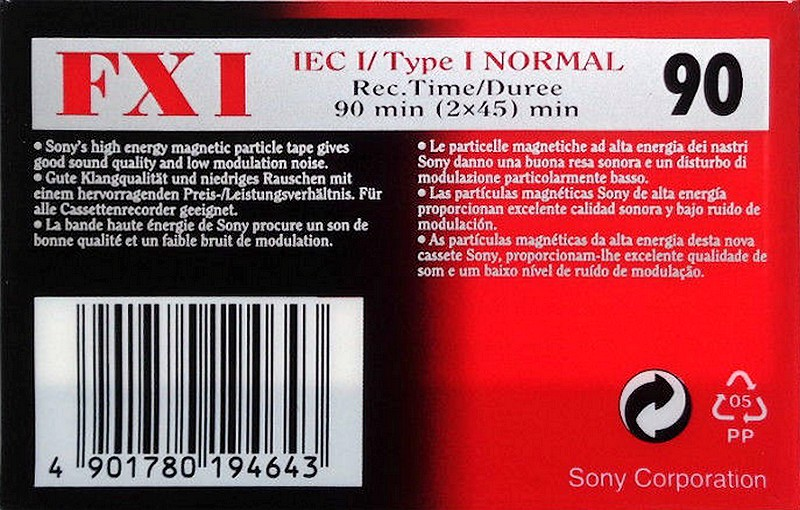 Compact Cassette: Sony  - FX I 90