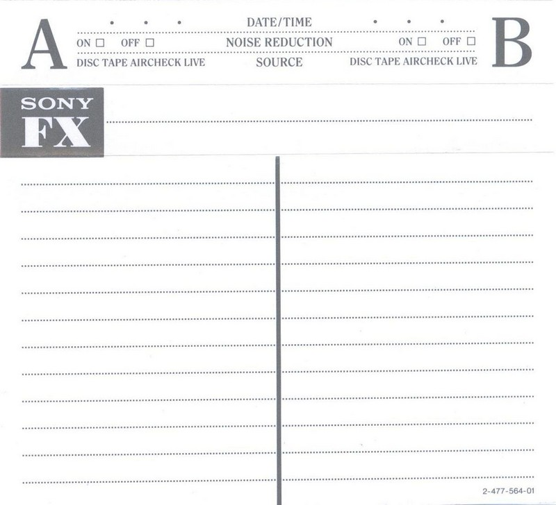 Compact Cassette: Sony  - FX 90