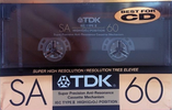 Compact Cassette TDK SA 60 "SA60" Type II Chrome 1989 North America