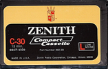 Compact Cassette Zenith L 30 Type I Normal USA