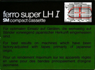 Compact Cassette BASF Ferro Super LH I 60 Type I Normal 1977 Europe