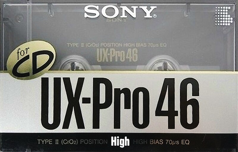 Compact Cassette Sony UX-Pro 46 "UX-PRO46B" Type II Chrome 1989 Japan