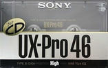 Compact Cassette Sony UX-Pro 46 "UX-PRO46B" Type II Chrome 1989 Japan