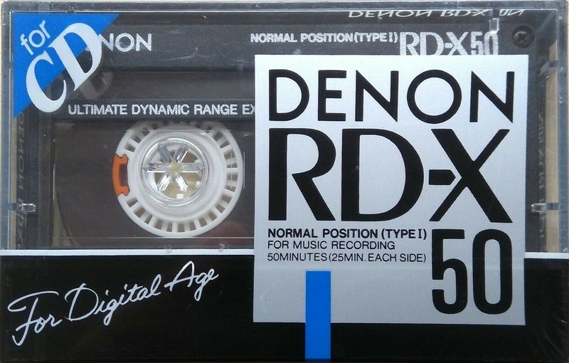 Compact Cassette Denon RD-X 50 "RD-X50N" Type I Normal 1988 Japan