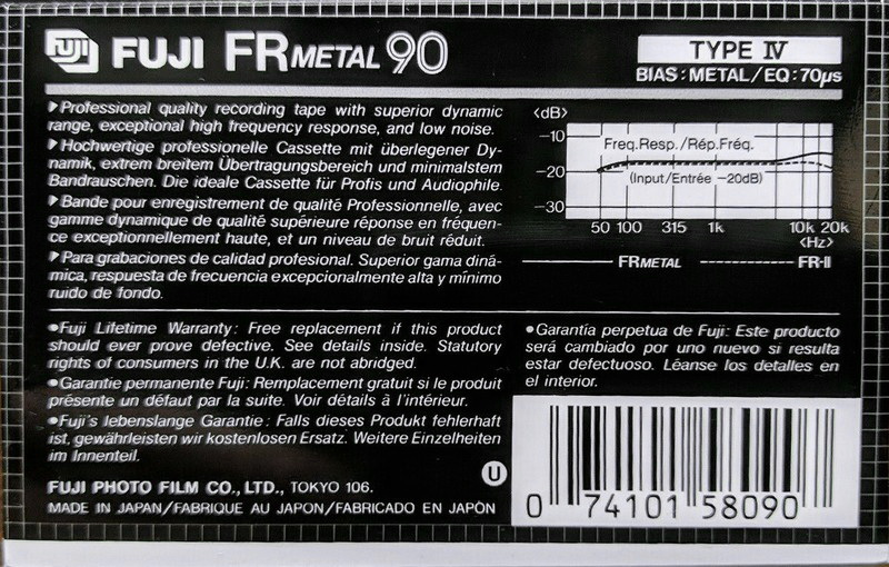 Compact Cassette: FUJI Fuji - FR Metal 90