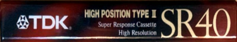 Compact Cassette TDK SR 40 "SR-40R" Type II Chrome 1992 Japan