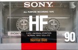 Compact Cassette Sony HF 90 Type I Normal 1988 USA