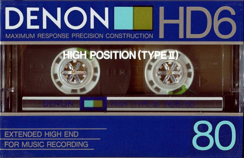 Compact Cassette Denon HD6 80 Type II Chrome 1985 Japan