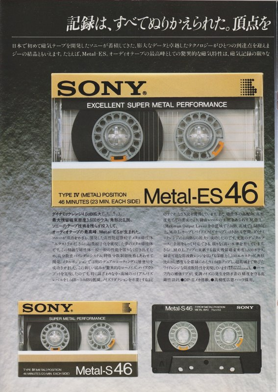 Compact Cassette: Sony  - Metal-S 60