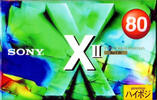 Compact Cassette Sony XII 80 "C-80X2B" Type II Chrome 1994 Japan