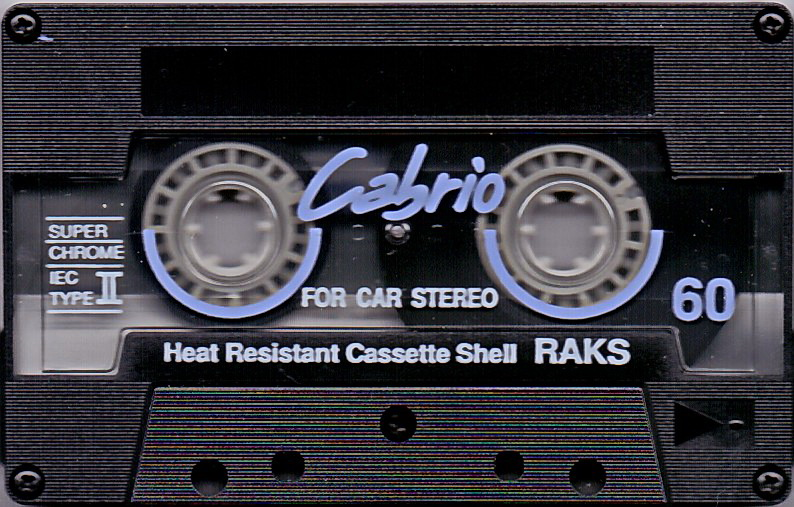 Compact Cassette RAKS Cabrio 60 Type II Chrome 1993 Europe