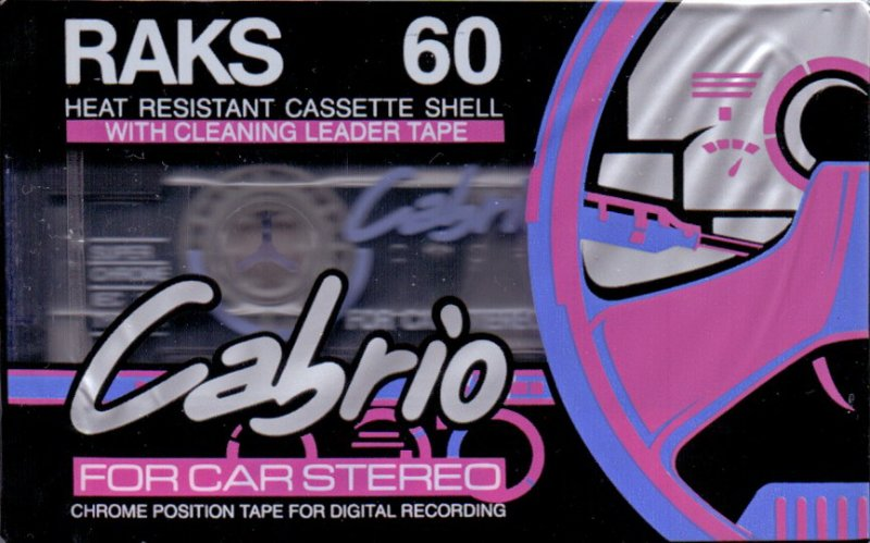 Compact Cassette RAKS Cabrio 60 Type II Chrome 1993 Europe