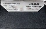 Compact Cassette Audio Plus 60 Type II Chrome France