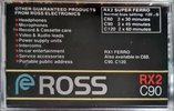 Compact Cassette Ross RX 2 90 Type I Normal USA